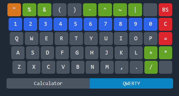 QWERTY風配列